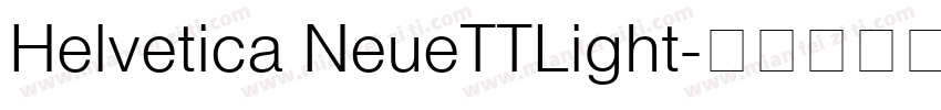 Helvetica NeueTTLight字体转换